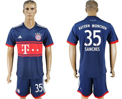 Bayern Munchen #35 Sanches Away Soccer Club Jersey